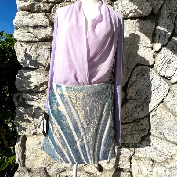 NWT Marciano Sequin Mini Skirt Size 8 - Picture 1 of 14